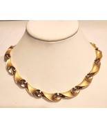 CROWN TRIFARI Choker Necklace Gold Tone Link Chain Adjustable  17&quot; Long - €43,37 EUR