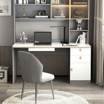 Home Computer Office Desks Study Table Write Shelf Storage Office Desks Modern L - £1,036.16 GBP+