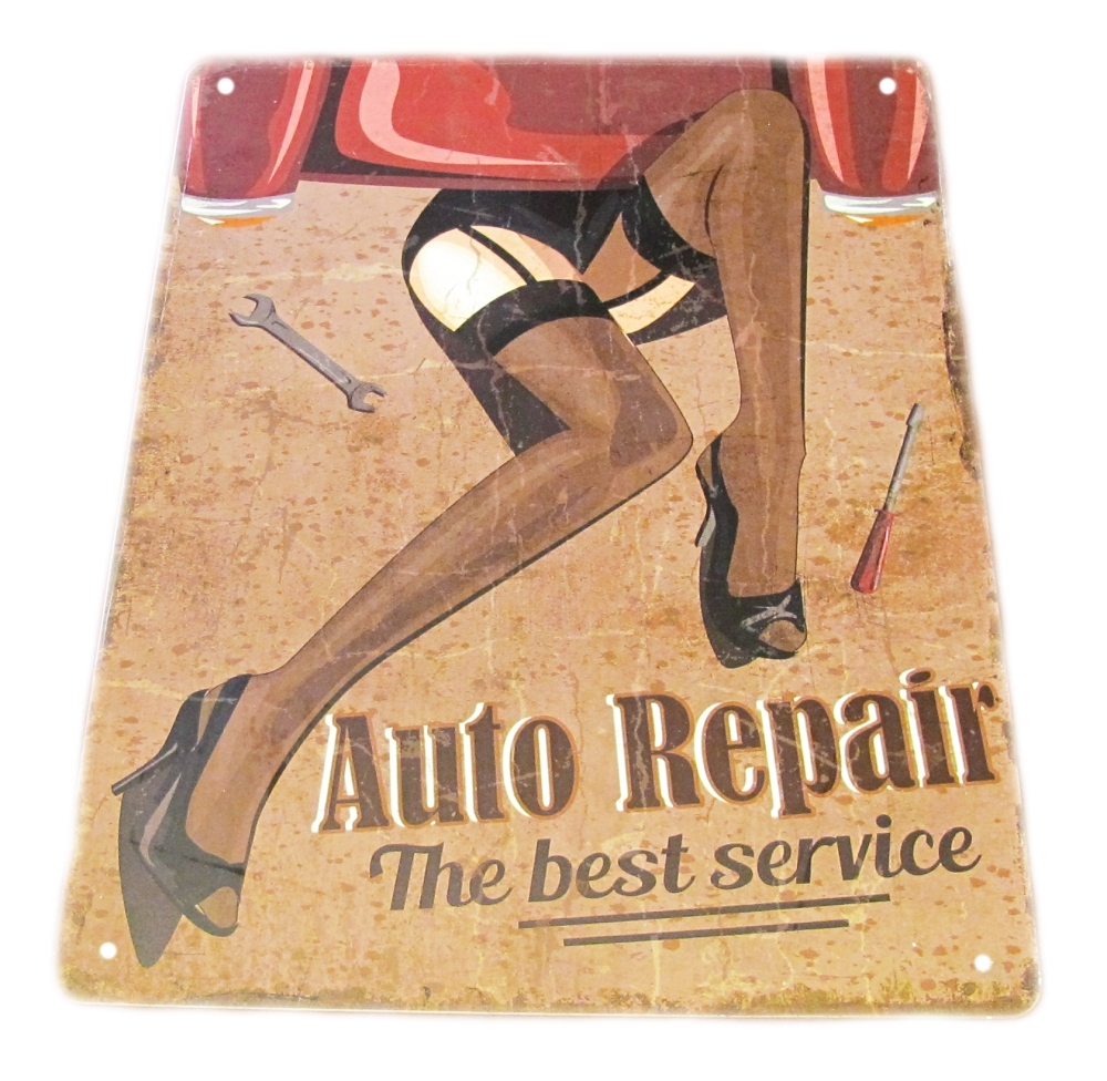 Auto Repair The Best Service (Metal Sign) - $25.00