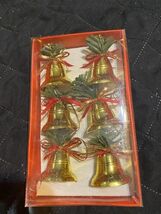 Lot 6 Christmas Bells Christmas Holiday Ornaments 1-2 Inch - $5.00