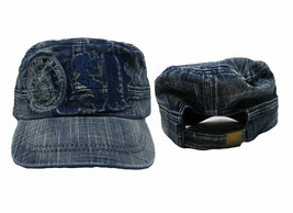 USAF United States Air Force Denim Washed Flat Top Embroidered Baseball Cap Hat - £15.61 GBP