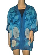 Cocoon House 100% Silk Jacket Lilly Pad Motif Small / Medium NWT - £78.68 GBP