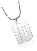 CandyCharms Stainless Steel 18K Jersey Custom Number with - £37.63 GBP