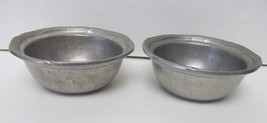 Wilton Heavyweight Pewter 4 3/4&quot; Custard Bowls Cups Condiment Set of 2 R... - $38.74