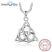 Vintage Jewelry Triquetra Trinity Knot Pendant Necklace 925 Sterling Silver - £11.58 GBP