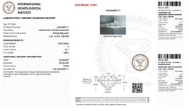 0.93 Cts ROUND Cut IGI Certified Lab Grown CVD Diamond E Color VS1 Clari... - $390.00