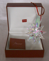 Baccarat Lead Crystal Iridescent 3-D ‘Aurora Borealis&#39; Ornament+Presentation Box - £53.75 GBP