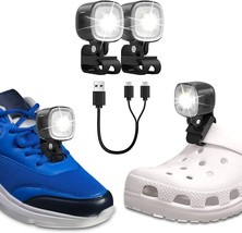 Headlights for Shoe 2pcs, Rechargeable Lights Headlights 4 Light Modes,(Black) - £9.34 GBP