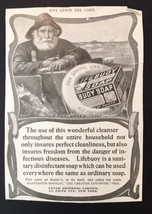 Antique Newspaper Magazine Trimming Lifebuoy Soap Ad Life Saver Lever 5&quot;... - $5.00