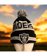 Las Vegas Raiders NFL Knitted Beanie Hat Woolen Winter Football Cap Sport - $260.21 MXN