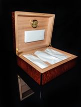Elie Bleu Dappled Sepele  Humidor 75 count NIB Made in France image 3