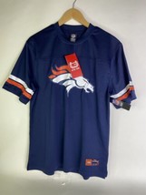 Denver Broncos NFL Ultra Game Mens Size M Blue Short Sleeve Logo Mesh Shirt - $40.00