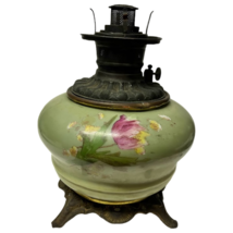 Antique Victorian Gone With The Wind Royal Hurricane Oil Table Lamp Brass Glass - £125.89 GBP