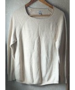 Womens LL Bean Sweater Medium Cotton Outdoors Preppy Casual Beige XX - $21.46