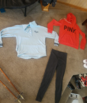 Gentil Vintage Lot Rose Femmes Victoria Sweatshirts Pulls Leggings Bébé ... - $37.98