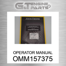 OMM157375 Operator Manual Fits John Deere (New Oem) - £101.25 GBP