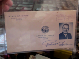 Vintage 1960s signed envelope Robert Smylie autographed Governor Idaho - $9.49