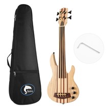 ukulele electric bass neck-thru fretless Aquila string from Italy W/Gig Bag - $227.69