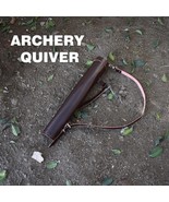 Archery Handmade Leather Quiver Brown Traditional Quiver Back Hunting Qu... - $386.36 MXN