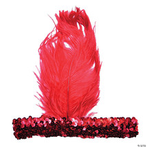 Flapper headband-red - $511.31 MXN