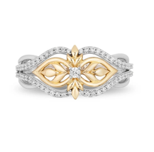 Enchanted Disney Inspired Diamond Engagement Ring in Two-Tone Silver Disney Ring - £96.70 GBP