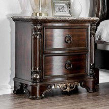 Brown Cherry Nightstand | 2 Drawers | Solid Wood - $705.99