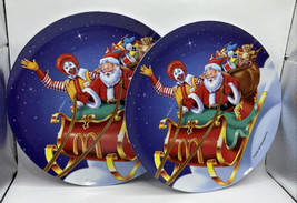2 Vintage McDonald’s Plates Ronald McDonald Santa’s Sleigh Christmas 1997 9.5” - £7.04 GBP