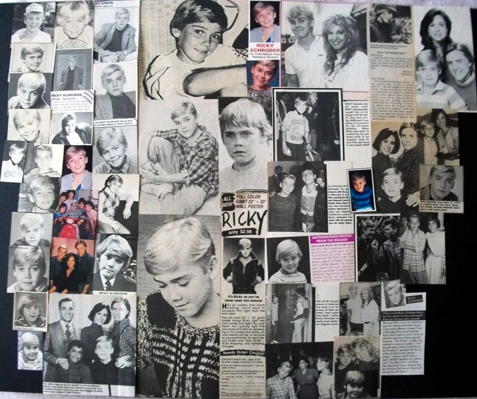 RICKY SCHRODER ~ (145) Color, B&W CLIPPINGS, Half-Page Articles from 1980-1991 Item image 2
