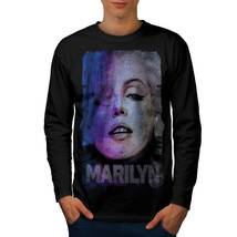 Wellcoda Famous Marilyn Mens Long Sleeve T-shirt, Woman Graphic Design - £17.96 GBP
