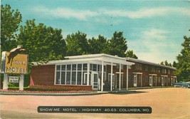 Columbia Missouri Hwy 40-631955 Show Me Motel 1955 roadside Postcard Tho... - $5.27