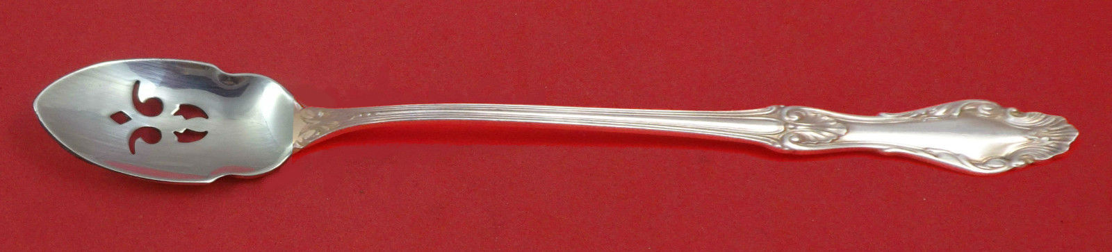 Georgian Shell By Frank Whiting Sterling Olive Spoon Pierced Long 7 3/8" Custom - $68.31