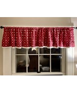 Vintage Ralph Lauren Tisbury Red Valance 93 x 13.5 Custom Made Lined - $24.99