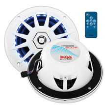Boss Audio Marine 6.5&quot; 2-Way Speaker with RGB LED Illumination (White) - £110.91 GBP