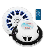 Boss Audio Marine 6.5&quot; 2-Way Speaker with RGB LED Illumination (White) - £112.34 GBP