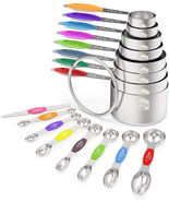 Measuring Cups Wildone Stainless Steel 16 Piece Set Multicolor NEW - £27.80 GBP