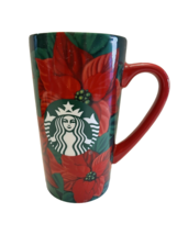 Coffee Cup Starbucks Christmas Holiday 2020 Poinsettia Ceramic Cup 16oz Tea - £14.09 GBP