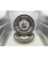 Set of 4 Spode Archive Collection Brown Georgian Series Floral Dinner Pl... - $222.98 CAD