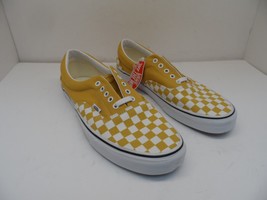 VANS Men&#39;s Authentic Lace-Up Skate Casual Shoes Yellow/Checkerboard Size 13M - £40.49 GBP