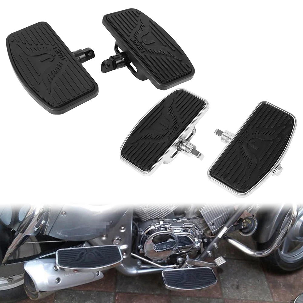 1 Pair Motorcycle Rear Passenger Floorboard Front Foot Rest Rider Pad Footboards - £48.77 GBP+