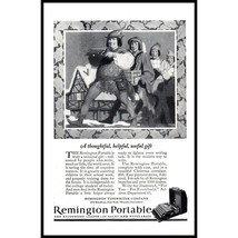 1924 Remington Portable Typewriter Vintage Print Ad Bavarian Alpine Cottage Art - £9.06 GBP