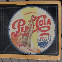 Vintage 1957 Sparkling Pepsi-Cola Porcelain Gas & Oil Metal Sign - $125.00