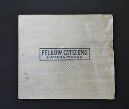 antique SILVER FOIL FELLOW CITIZENS HAVANA CIGAR BOX LABEL 6x7 not paper - $47.03