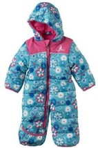 Girls Snowsuit Pram 1 Pc Hooded Rugged Bear Blue Plaid Winter $80-sz 3/6... - £29.96 GBP