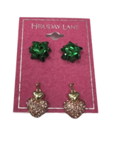 Holiday Lane Gold-Tone 2-Pc. Set Pave Stud and Drop Earrings - £10.17 GBP
