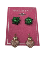 Holiday Lane Gold-Tone 2-Pc. Set Pave Stud and Drop Earrings - £10.29 GBP