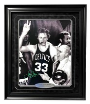 Larry Bird Signed Framed Celtics 16x20 w/ Auerbach Cigar Autograph Fanatics COA - £405.79 GBP