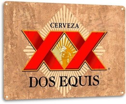 Dos Equis XX Beer Logo Retro Wall Art Decor Bar Pub Man Cave Metal Tin S... - £14.13 GBP