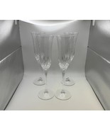 Set of 4 Waterford Crystal LISMORE ESSENCE Champagne Flutes Glasses - $215.99