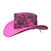Pink Leather Western Cowgirl Hat - £197.71 GBP