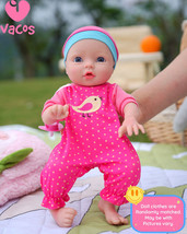 VACOS 13&quot; Lifelike Reborn Baby Doll Pretty Baby Full Body Silicone Real Touch - £104.62 GBP